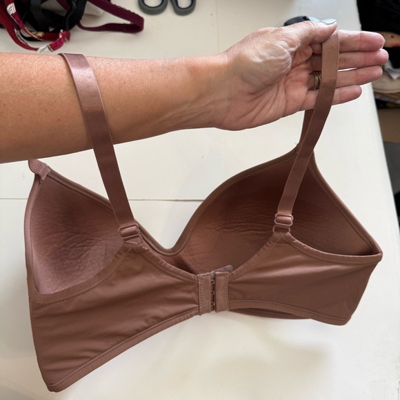 International Intimates Dark Brown Padded Bra Seamless Wireless Push Up Sze 38DD - Picture 2 of 3